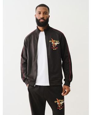 True Religion Embroidered Golden State Track Jacket - Gray