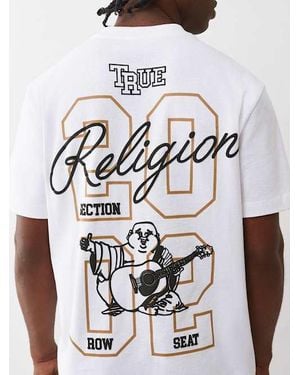 True Religion Buddha Patch College T-shirt - White