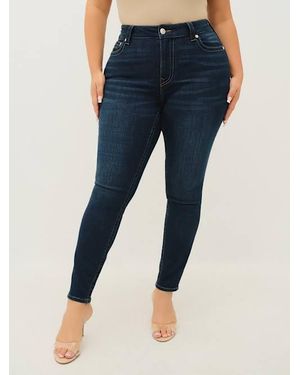 True Religion Plus Jennie Mid Rise Curvy Skinny Jean - Blue