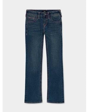 TRUE RELIGION Girls Becca Big T Bootcut Jean - Blue