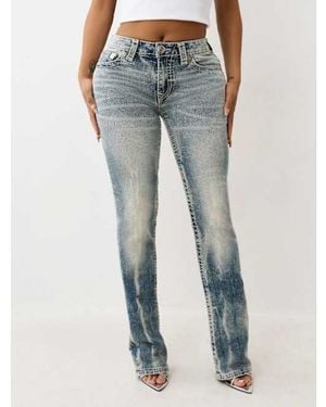 TRUE RELIGION Billie Mid Rise Super T Straight Jean - Blue