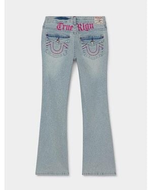 TRUE RELIGION Girls Becca Logo Boocut Jean - Blue