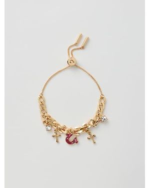 TRUE RELIGION Horseshoe Hanging Charm Bracelet - White