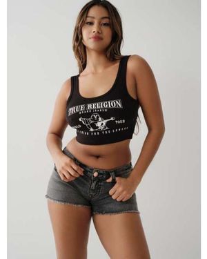TRUE RELIGION Logo Tank Top - Black