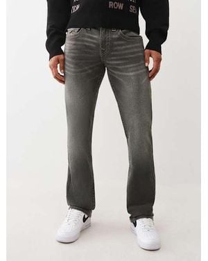 TRUE RELIGION Ricky Big T Flap Straight Jean 34" - Black