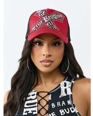 TRUE RELIGION Logo Graphic Trucker Hat - Blue