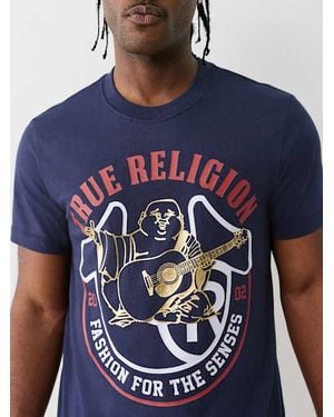 True Religion Metallic Buddha T-shirt - Blue