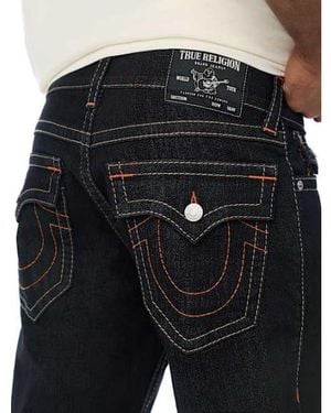 TRUE RELIGION Ricky Big T Flap Straight Jean 34" - Blue