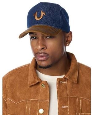 TRUE RELIGION Contrast Brim Denim Horseshoe Hat - Blue