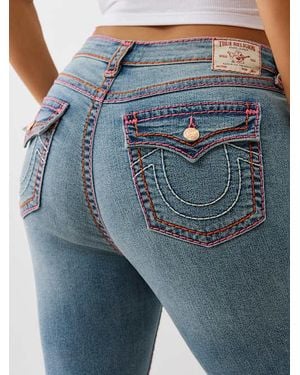 True Religion Plus Jennie Mid Rise Super T Curvy Skinny Jean - Blue