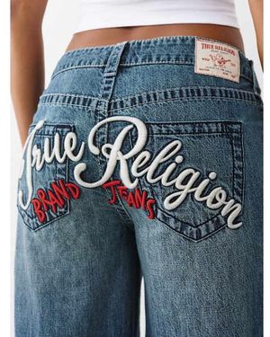 TRUE RELIGION Jessie Embroidered Super Baggy Jean - Blue