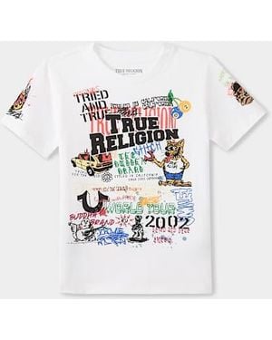 TRUE RELIGION Boys Sketched Logo T-shirt - White
