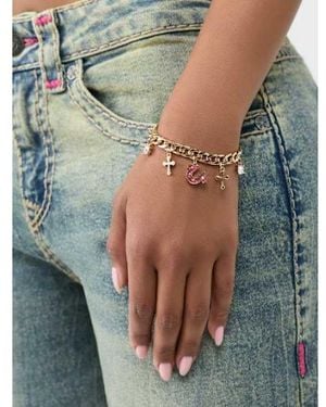 TRUE RELIGION Horseshoe Hanging Charm Bracelet - Green
