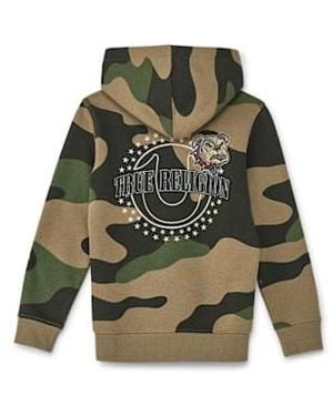 TRUE RELIGION Boys Patch Zip Hoodie - Green