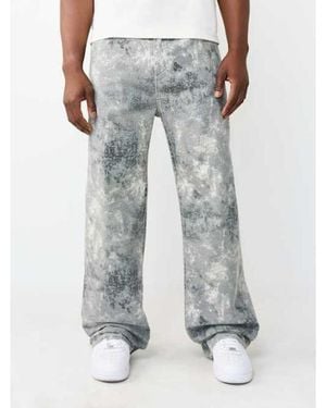 TRUE RELIGION Vinny Tie-dye Camo Ultra Baggy Jean 34" - Gray