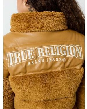 TRUE RELIGION Embroidered Sherpa Jacket - Metallic