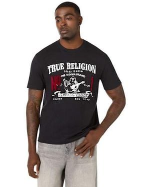 TRUE RELIGION True Vintage No. 1 Logo Heavyweight T-shirt - Black