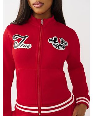 TRUE RELIGION Logo Patch Track Jacket - Red