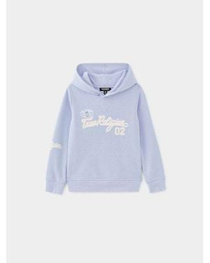 TRUE RELIGION Girls Collegiate Logo Pullover Hoodie - Blue