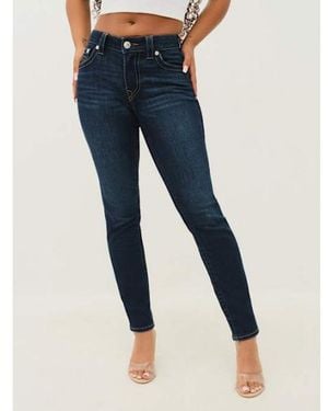 TRUE RELIGION Jennie Mid Rise Curvy Skinny Jean - Blue