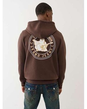 True Religion Buddha Seal Zip Hoodie - Brown