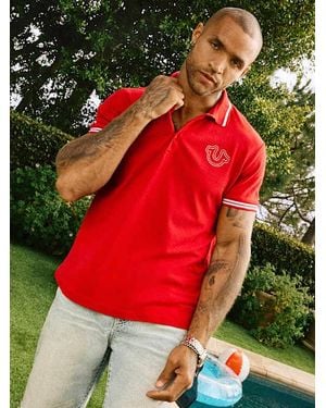 True Religion Big T Horseshoe Polo Shirt - Red