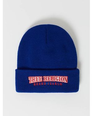 True Religion Arched Logo Beanie - Blue