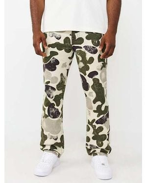 TRUE RELIGION Ricky Big T Camo Flap Straight Jean - Multicolor