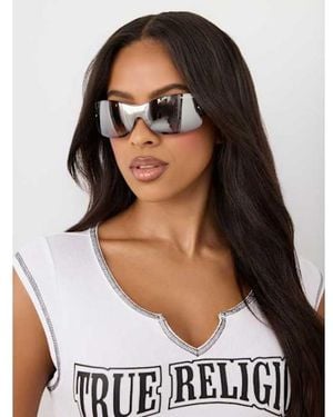 TRUE RELIGION Sleek Shield Sunglasses - Blue