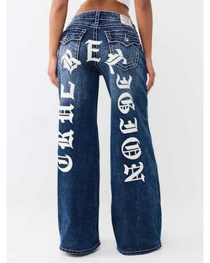 TRUE RELIGION Jessie Big T Flap Super Baggy Jean - Blue