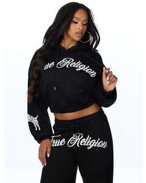TRUE RELIGION Crystal Girlfriend Pullover Hoodie - Black