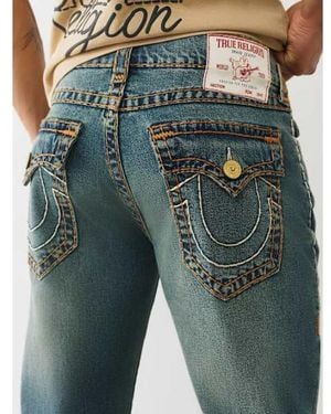 TRUE RELIGION Ricky Super T Flap Straight Jean 34" - Blue