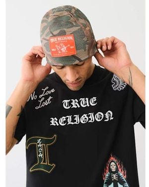 TRUE RELIGION Hunting Camo Beanie - Black