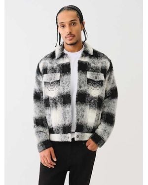 True Religion Western Flannel Jacket - Gray