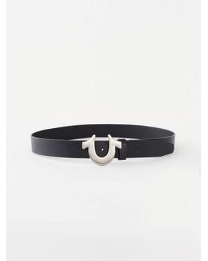 TRUE RELIGION Horseshoe Buckle Belt - Black