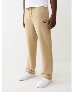 TRUE RELIGION Horseshoe Embroidered Straight Sweatpant - Natural