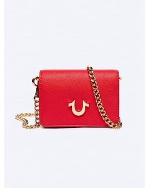 TRUE RELIGION Horseshoe Chain Handbag - Red