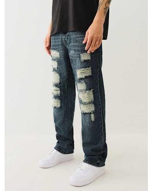 TRUE RELIGION LUREX HORSESHOE ストレート ジーンズ True Religion Ricky Lurex Horseshoe Straight Jean in Black