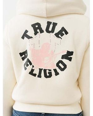 TRUE RELIGION Sherpa Buddha Zip Hoodie - Natural