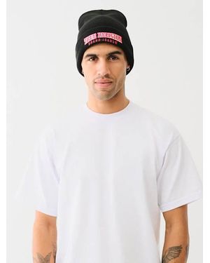 True Religion Arched Logo Beanie - White