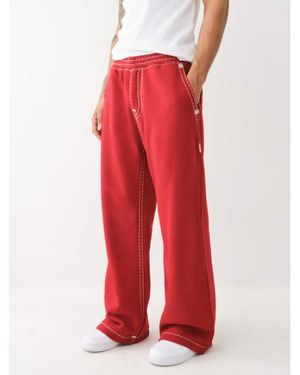 TRUE RELIGION Super T Fleece Sweat Pant - Red