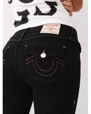 TRUE RELIGION Jennie Mid Rise Curvy Skinny Jean - Black