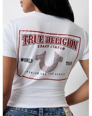 TRUE RELIGION Crystal World Tour Baby T-shirt - White