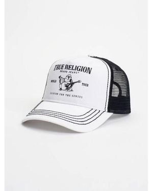 TRUE RELIGION Buddha Trucker Hat - White