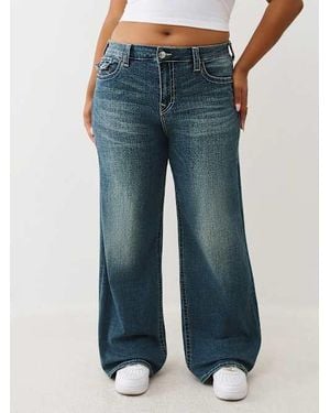 TRUE RELIGION Plus Bobbi Mid Rise Baggy Jean - Blue