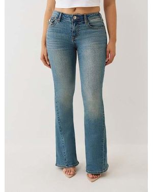 TRUE RELIGION Joey Mid Rise Flare Jean - Blue