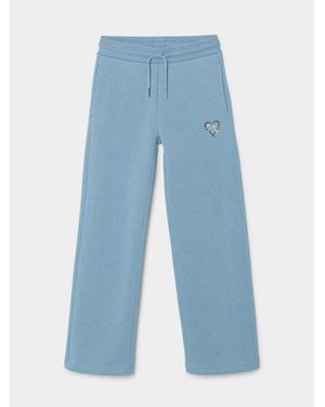 TRUE RELIGION Girls Heart Logo Straight Leg Sweatpant - Blue