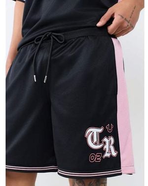 TRUE RELIGION Panel-blocked Mesh Short - Black