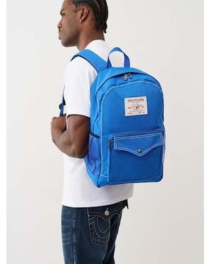 TRUE RELIGION Big T Snap Pocket Backpack - Blue