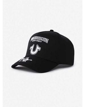 TRUE RELIGION Horseshoe Buddha Baseball Hat - Black